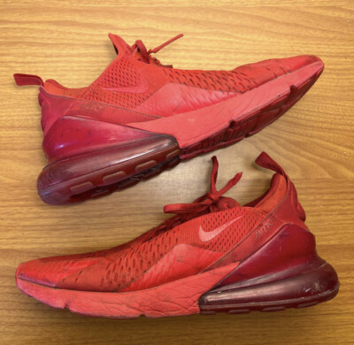 Nike Air Max 270 Triple Red University Size 11.5 Sneakers 