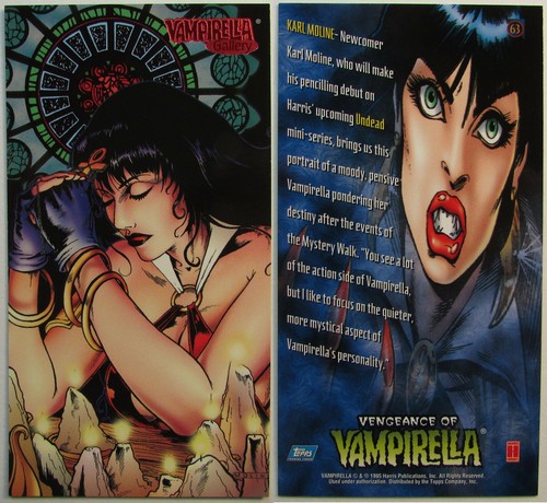 Vampirella Gallery 1995 single cards, pick more as low as 80 cents! red gold - Picture 71 of 92