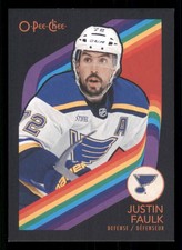 2023-24 O-Pee-Chee Retro Black #241 Justin Faulk /100