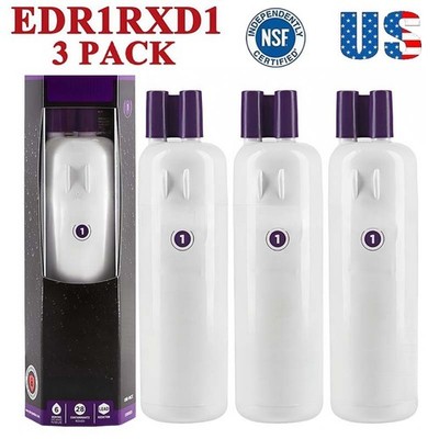 New 3 Pack Replacement ΕDR1RXD1 Refrigerator Ice & Water Filter 1 Sealed Home US