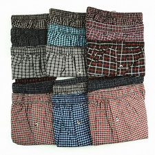 6 Pack Mens Premium Boxers 100 Cotton Underwear Trunk Plaid Shorts Size S 3XL