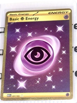 pokemon gold psychic energy card Amazon.com: - - 207/165 Energy Rarity GOLD HYPER-RARE Basic PSYCHIC Energy