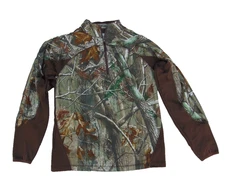Russell Outdoors AP Realtree Camo Henley Fleece, M, v. g. cd.,free U.S. shipping