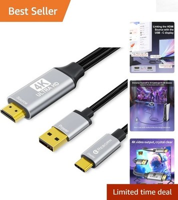 Effortless HDMI to USB C Connection Cable - 3FT, 4K Performance for AR Glasses