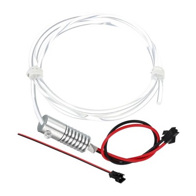 3mm 1m PMMA Side Glow Fiber Optic Cable Kit with 12V 1.5W LED Light Cool White