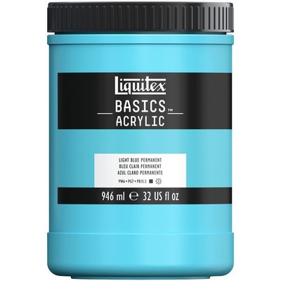 Acrylic Paint 946ml 32 Fl Oz Light Blue Permanent Liquitex BASICS