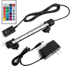 7.5 Inch RGB LED Aquarium Light Submersible Fish Tank Light with Remote