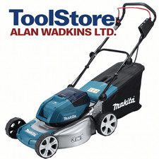 Image of Makita DLM460Z Twin 18v 36v Cordless 46cm Cut Garden Lawnmower Body Only