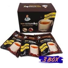 3 BOX Kopi Vitamin BI0 Herbs Instant Coffee for Men Stamina Original 10 Sachets