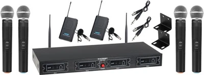 Set Microphone Wireless Micro Sans Fil Emetteurs Bodypacks UHF Funk Portee 50m - Photo 1/4