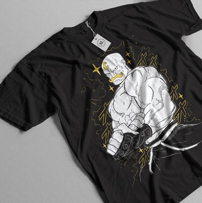 Alex Louis Armstrong Fullmetal Alchemist T-shirt Mustang Lust T-Shirt Black