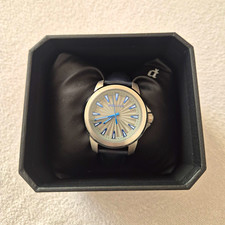 Police Armbanduhr Silber Zifferblatt, Lederband, Box …