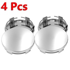 4 Pcs 68mm Car Wheel Rim Chrome Silver Tires Tool Cap Hub Caps Cover Universal