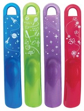 4 PCS Shoe Horns Colorful Smooth Lightweight Plastic All Ages Family Pack