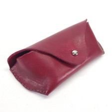 Handmade Leather Eyeglass Case Sunglass Storage Burgundy