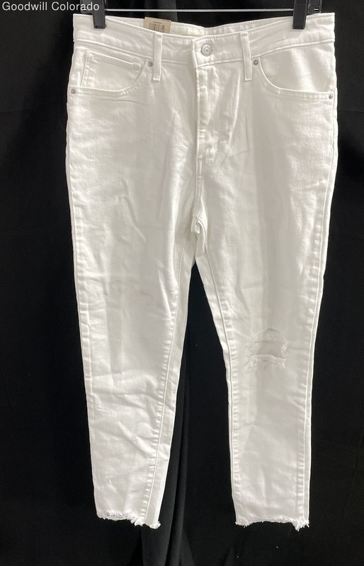 Levi's Womens White 721 High-Rise Skinny Leg Denim Ankle Jeans Size 30