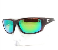 Costa Del Mar Fantail Sunglasses Brown Tortoise Green Polarized Poly Lens w/case