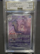 Pokémon TCG Aurorus 092/088 Me03: carta Holo Full Art ordine perfetto AGS 9,5 MINT+