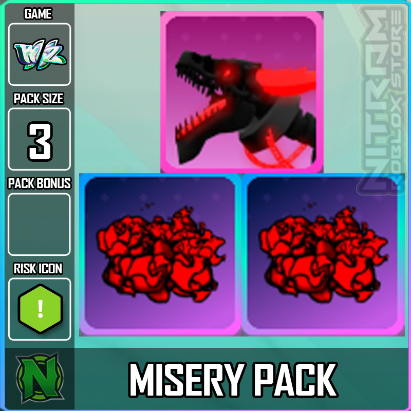 Roblox World Zero WZ - MISERY DRAGON and AURAS - 3 PACK