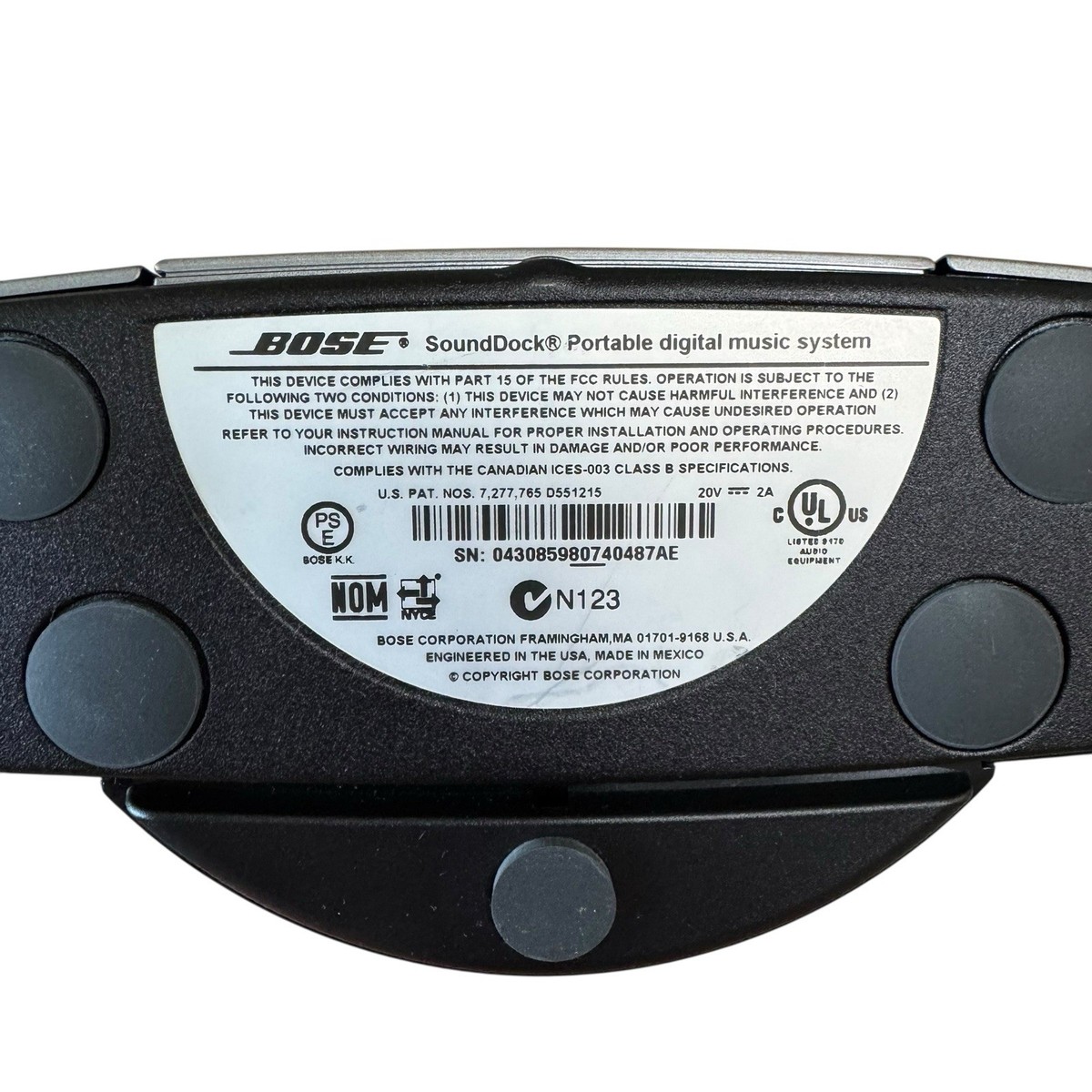 Bose SoundDock N123 Portable Digital Music System 17817498685| eBay