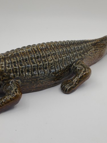 crocodile sculpture vintage ceramic west germany - Picture 11 of 23