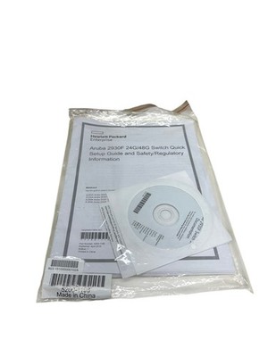 Hewlett Packard Aruba 2930F 24G/48G Switch Quick Setup Guide & Safety Reg Info