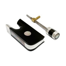 4/4 Cello Ebony Frog Button Abalone Inlaid Silver Fitting Single Eye