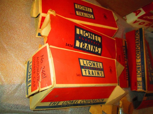 Vintage Lionel Spur O # 6415 2454 3461 Auto Lumber 3656 Viehwagen Leerkartons etc. | Zustand: Used