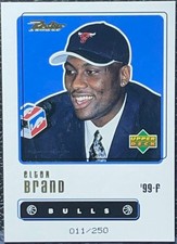 Elton Brand 1999-00 Upper Deck Retro Gold #107 /250 Bulls RC Rookie Card ROY. rookie card picture