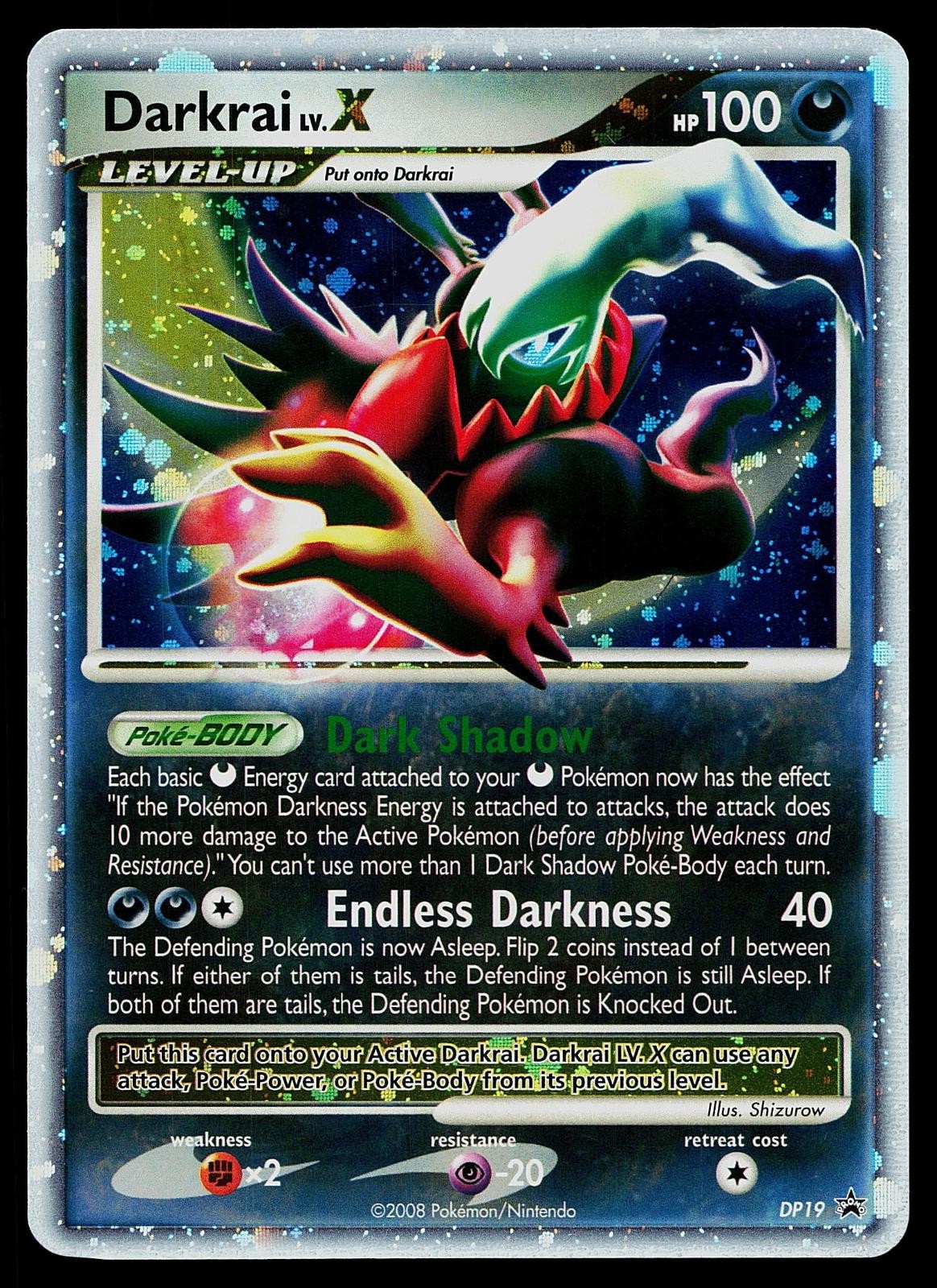 Pokemon Card - Darkrai LV.X Diamond and Pearl Promos DP19 Holo Promo