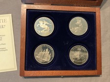 Russia Set of 4 x 5 Roubles 1988-1991 Proof- Russian Commemorative Roubles-In Case