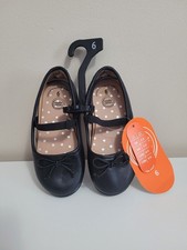 Wonder Nation Black Ballet Bow Flats Baby Girls 6