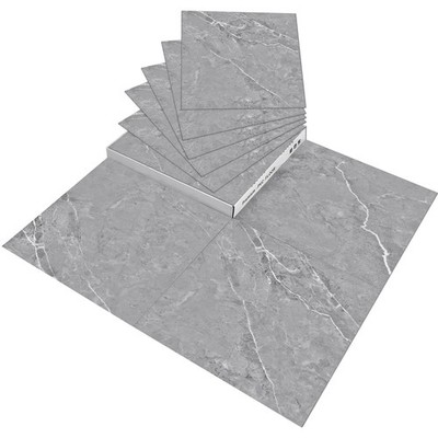 Peel and Stick Floor Tiles 30-Pack,Grey Marble Pattern Flooring,12''x12'' Self ...
