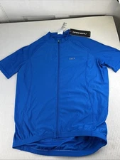 garneau cycling jersey men’s Medium Royal Blue Brand New Zip Up 804