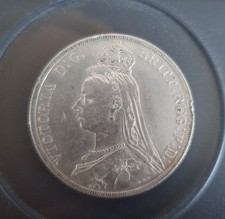 1889 Victoria Jubilee Head 0.925 Silver Crown Coin.