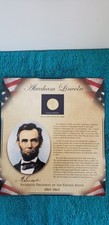 Abraham Lincoln 16th US President 1861-1865, Pres Dollar + ALincoln & US Stamp