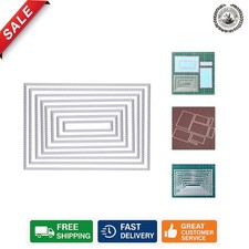 DIY Crafting Made Easy: 8Pcs Rectangle Cutting Dies for Scrapbook  Card Designs