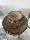 Frankoma Mayan Aztec Desert Gold Dish Set 11 Pieces.  New.  Mint Cond.  RARE — photo 2