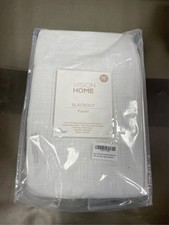 Vision Home White Pinch Pleated Full Blackout Curtains Thermal Insulated Window