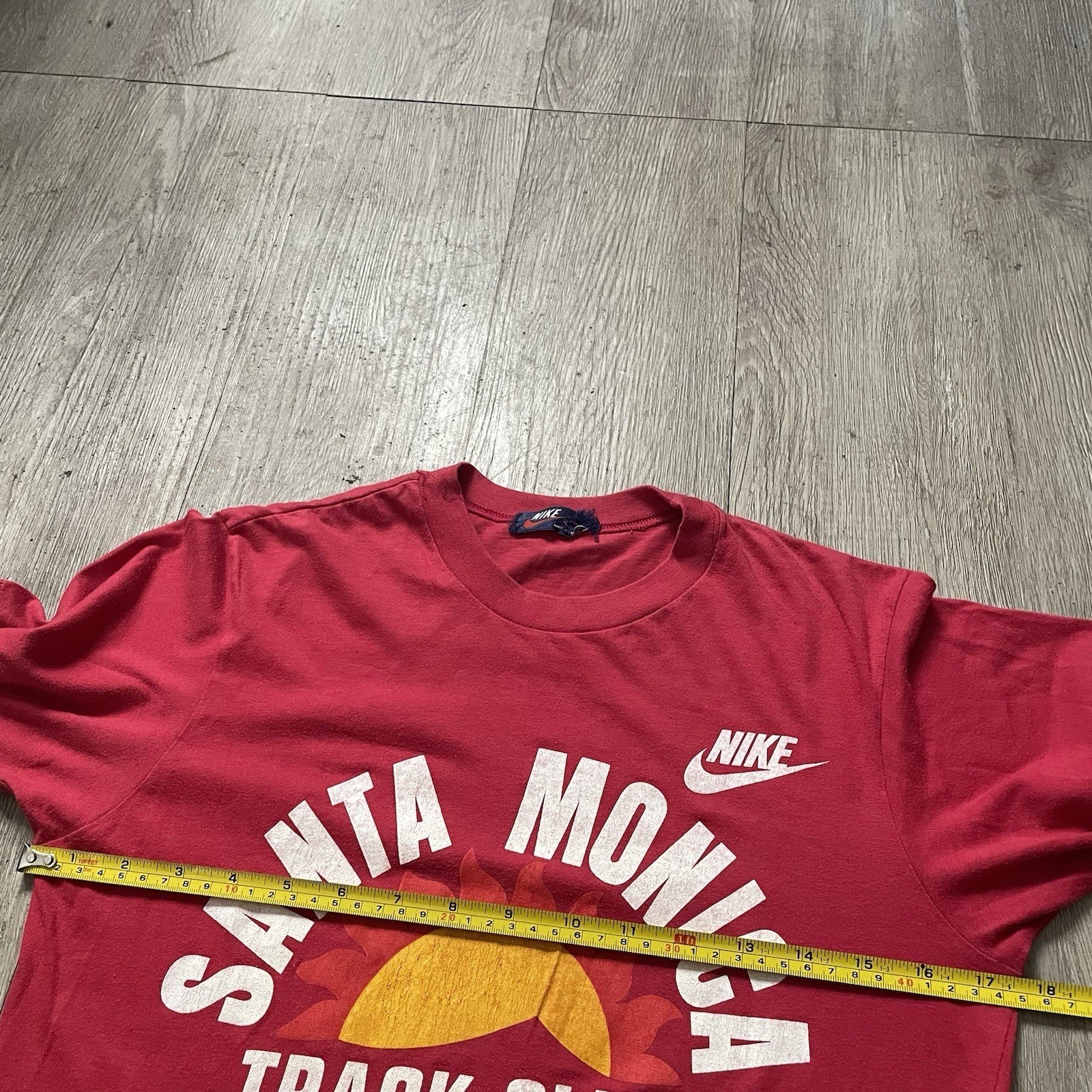 Vintage 70s Nike Santa Monica Track Club Sz M Japan Oregon Blue Ribbon Tee Rare image 5
