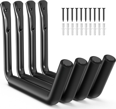 Heavy Duty Garage Storage Hooks - 120 LB Capacity Wall Mounted Rack for Kayaks, 