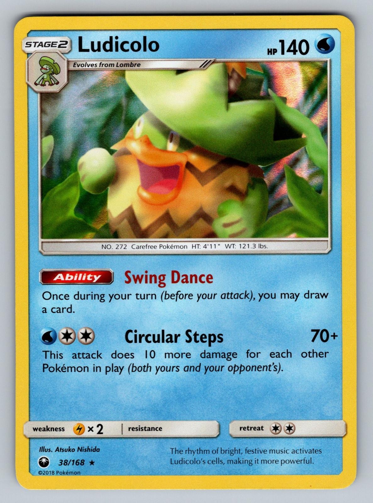 Ludicolo 38/168 Holo Rare Celestial Storm Pokemon Holo Heavily Played