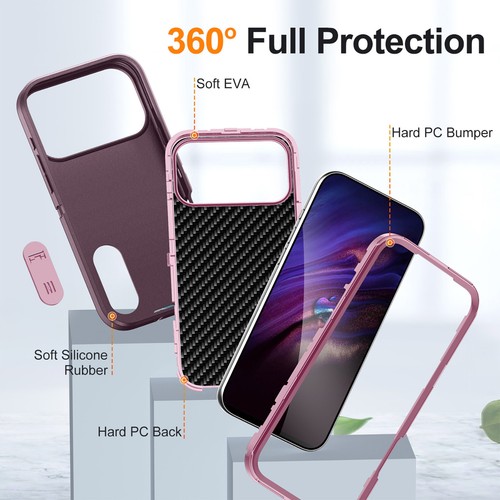 For iPhone 17 Pro Max 17 Pro 17 Air Shockproof Dust Full Body Protection Case - Picture 18 of 23