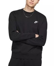 Nike Sportswear Club Fleece Crewneck Sweatshirt Black BV2662 010 Men  s  S