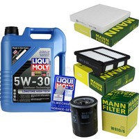 Mann Inspektionspaket 5L Liqui Moly Longtime 5W-30 FüR Honda Jazz III 1.2 1.3I
