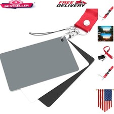 Compact 18 Grey Balance Card Set for Perfect Photography Color Calibration