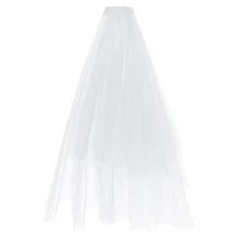 DERAYEE Veil for bride short veil wedding with comb photo cute with bow 712
