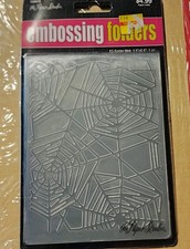 The Paper Studio Embossing Folders Halloween A2 SPIDER WEB  749648