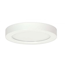 18.5w 9-in Flush Mount LED Fixture 3000K Round Shape White Finish 277v