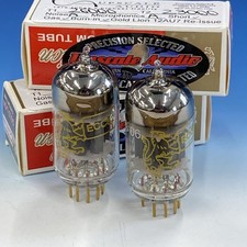 Pair Genalex, Gold Lion/Pin 12AU7A ECC82  B749 Tubes Maxi-Pre Test STRONG, M0125